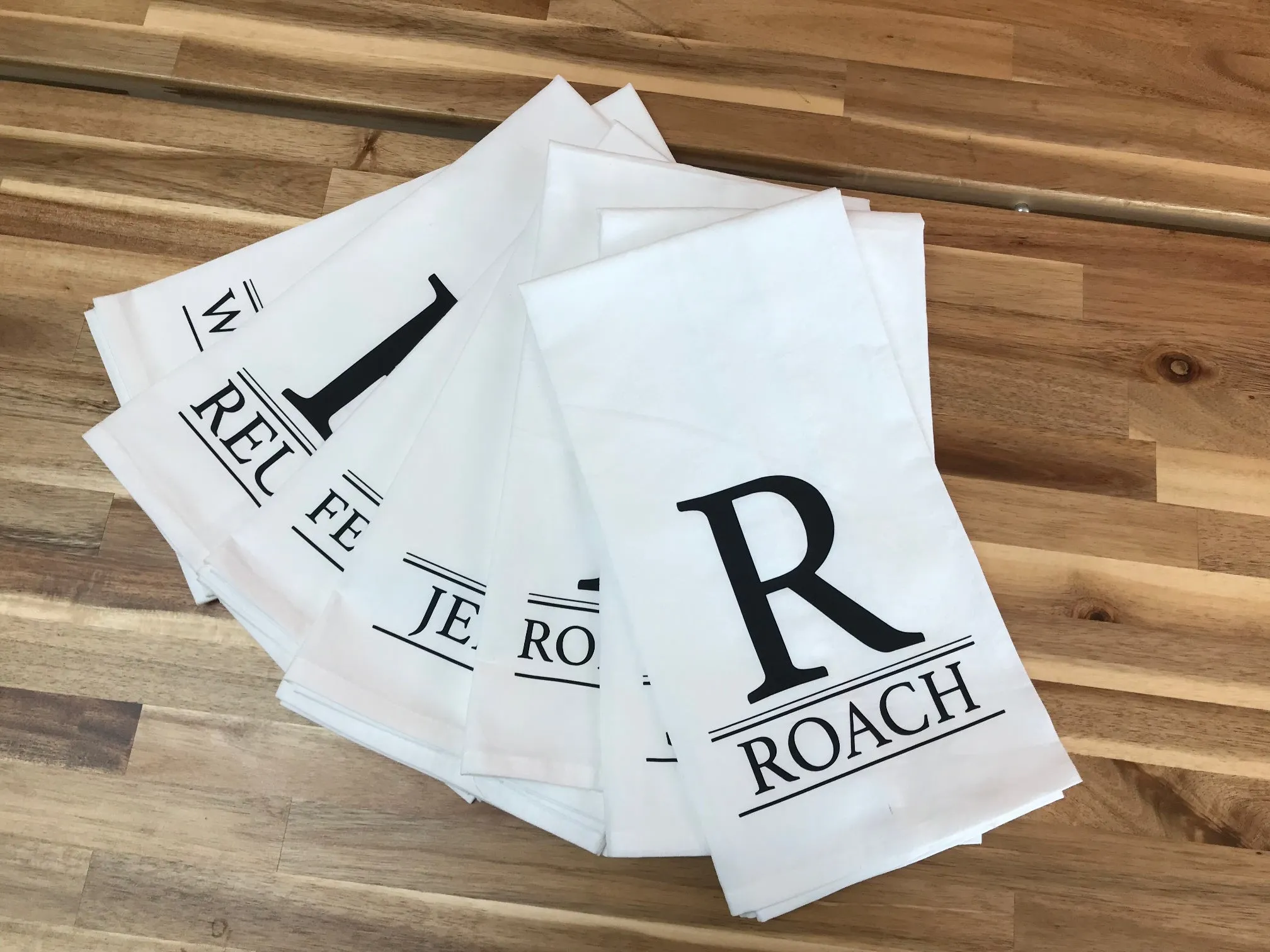 Personalized Flour Sack Tea Towels with Photo