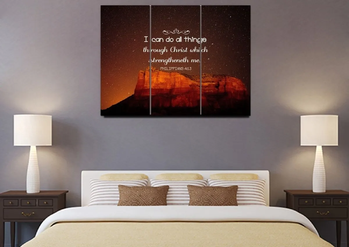 Philippians 413 Kjv #5 Bible Verse Canvas Wall Art - Christian Canvas Wall Art
