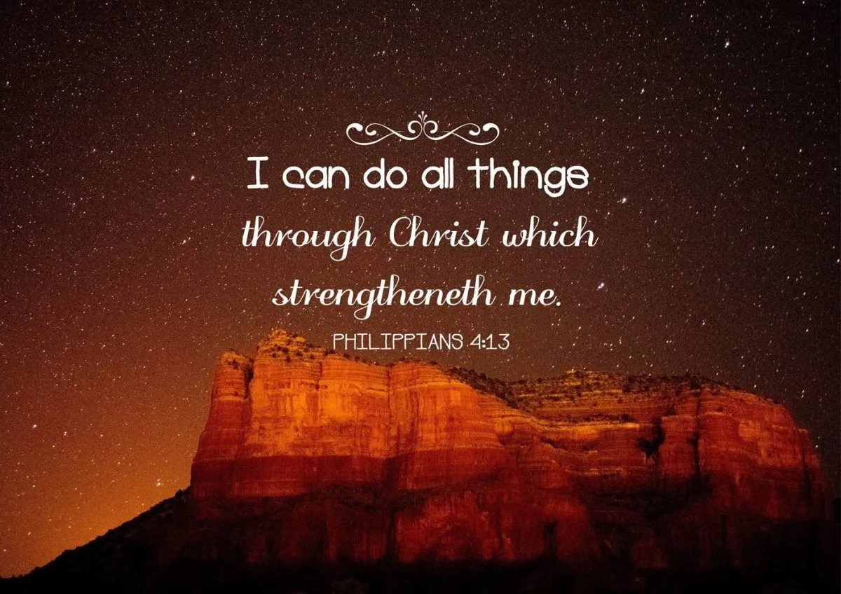 Philippians 413 Kjv #5 Bible Verse Canvas Wall Art - Christian Canvas Wall Art
