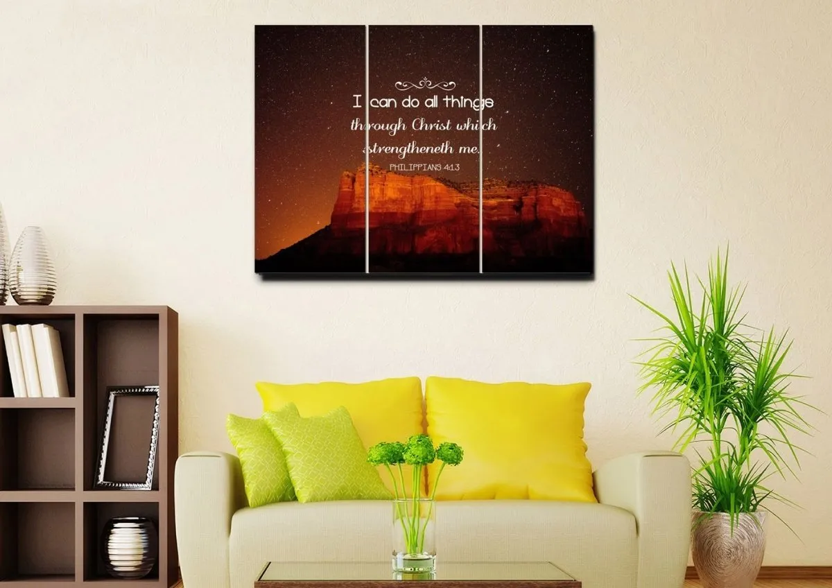 Philippians 413 Kjv #5 Bible Verse Canvas Wall Art - Christian Canvas Wall Art