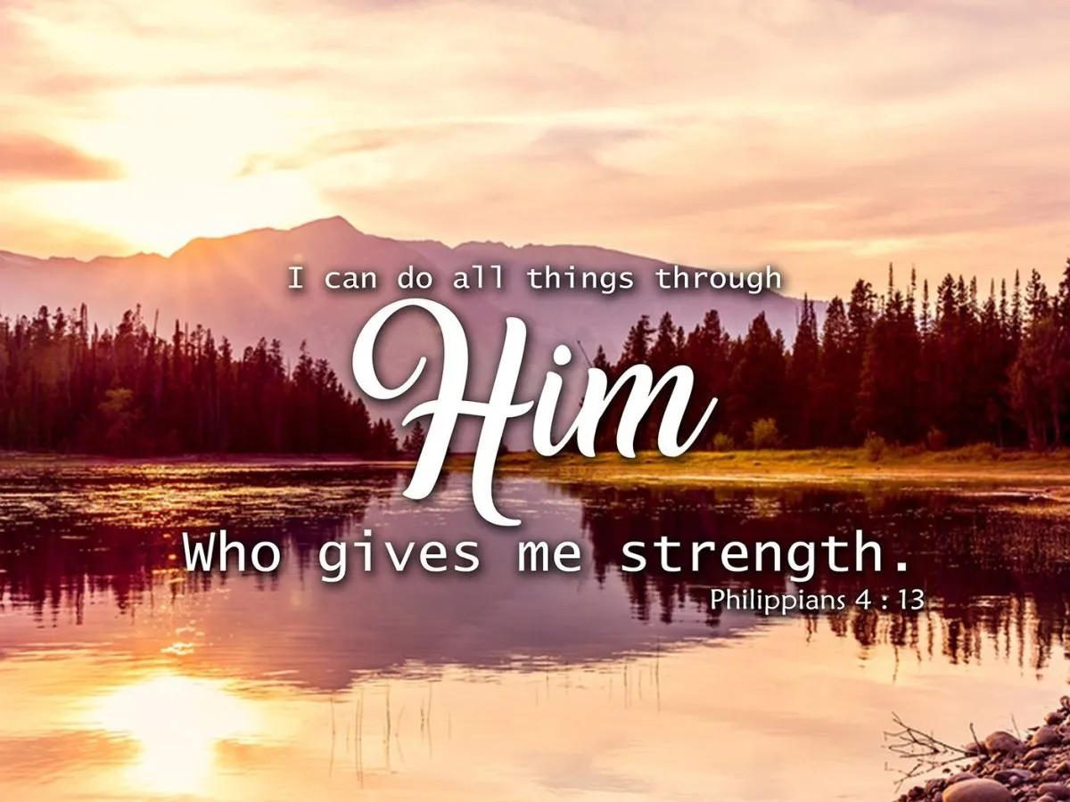 Philippians 413 Niv I Can Do All Things Through Christ Bible Verse Canvas Wall Art - Christian Canvas Wall Art