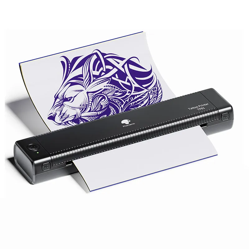 Phomemo New Tattoo Printer TP81, Tattoo Stencils Printer with 10 Tattoo Stencil Papers, Wireless Bluetooth Thermal Tattoo Printer Transfer Machine Compatible with Smart phone iPad & PC, Tablet, Gray
