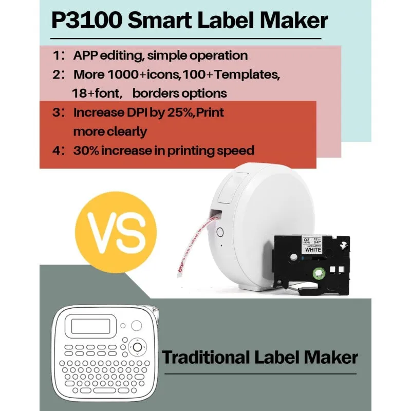 Phomemo P3100/P3100D Portable Bluetooth Home Label Maker
