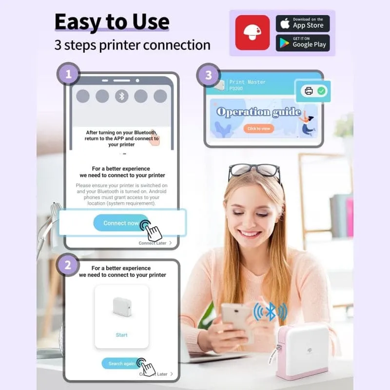 Phomemo P3200 Portable Bluetooth Home Label Maker