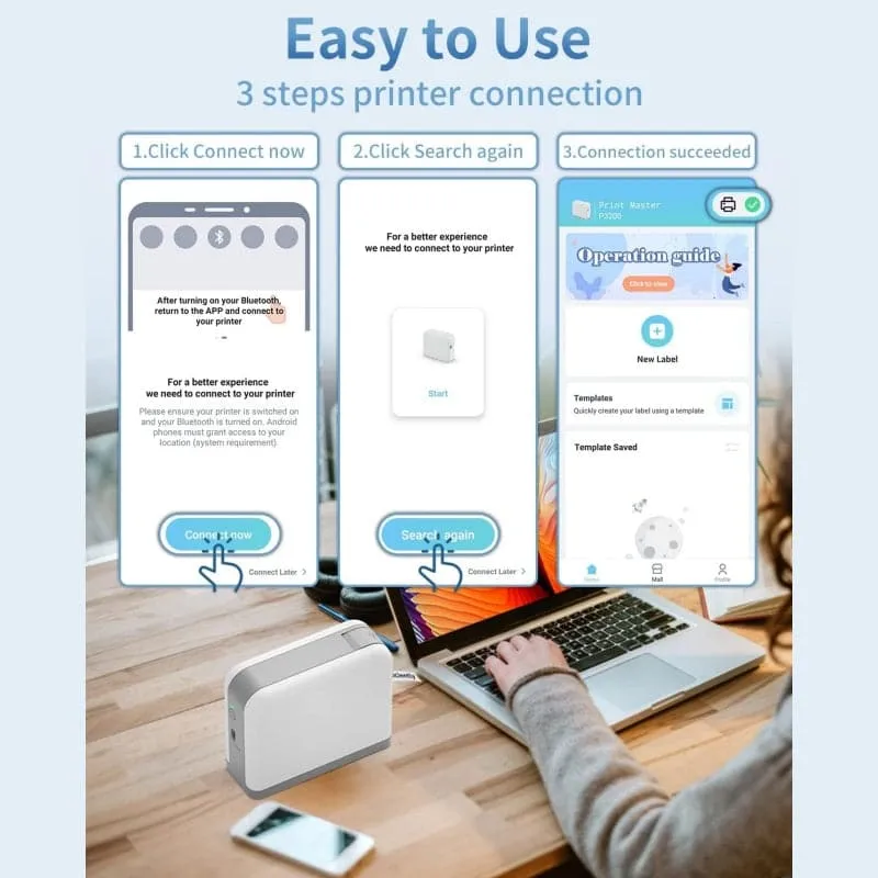 Phomemo P3200 Portable Bluetooth Home Label Maker