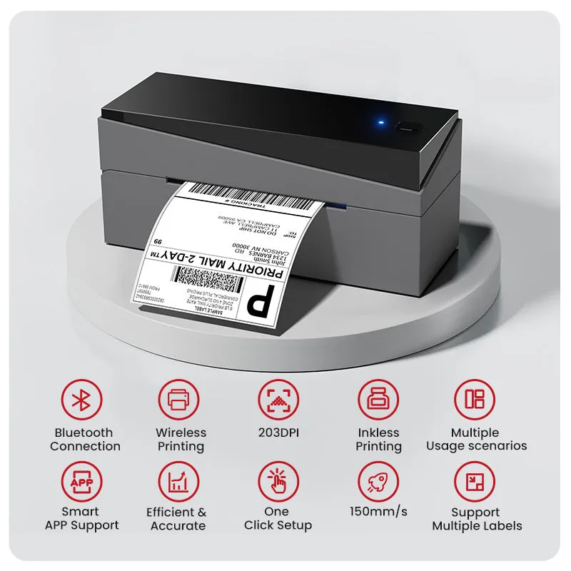Phomemo PM249-BTZ Bluetooth Direct Connect Shipping Label Printer