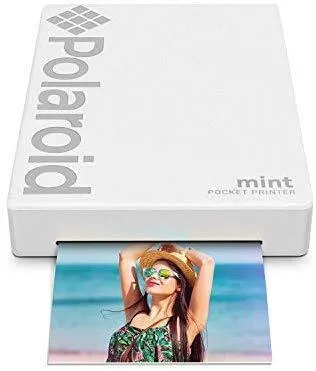 Polaroid Mint Pocket Printer W/ Zink Zero Ink Technology & Built-In Bluetooth for Android & iOS Devices - Black