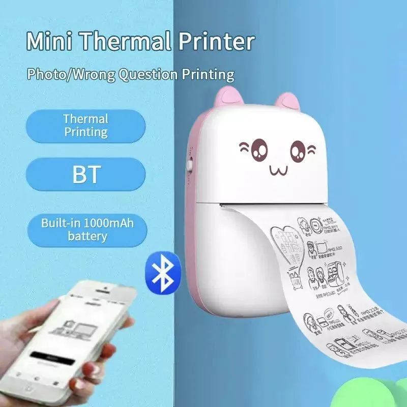 Portable Bluetooth Thermal Printer for Labels, Photos & DIY - Wireless, Compact & High Resolution