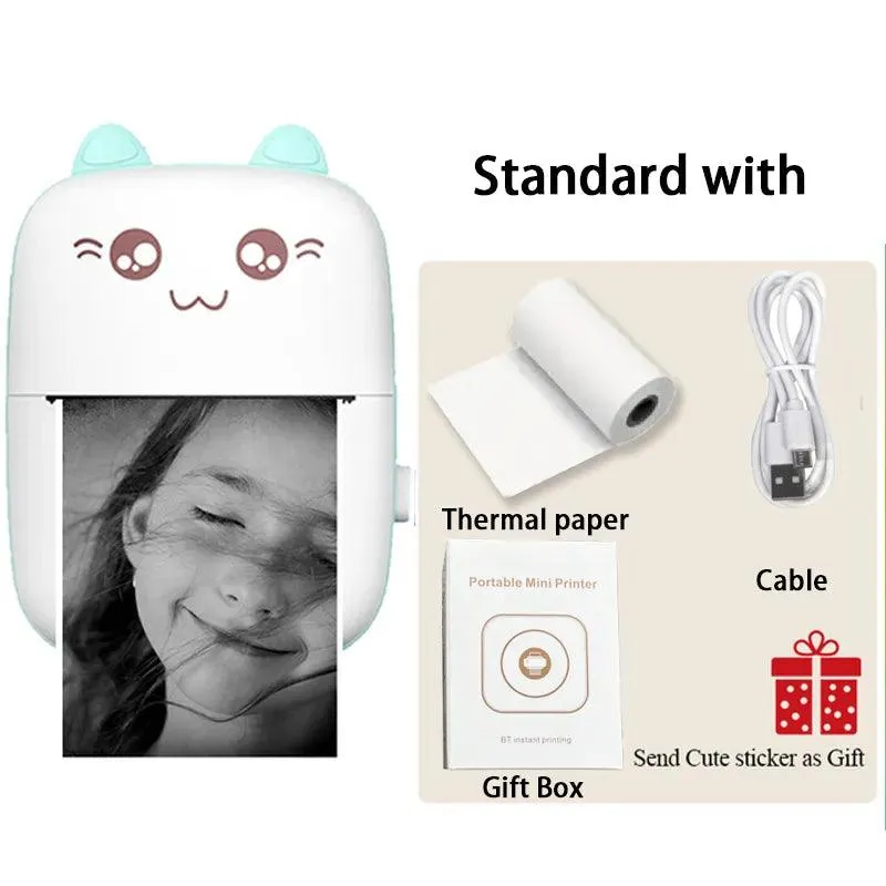Portable Bluetooth Thermal Printer for Labels, Photos & DIY - Wireless, Compact & High Resolution