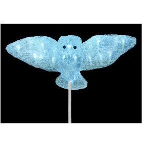 Premier Acrylic Flying Owl with Stake & 20 White LEDs