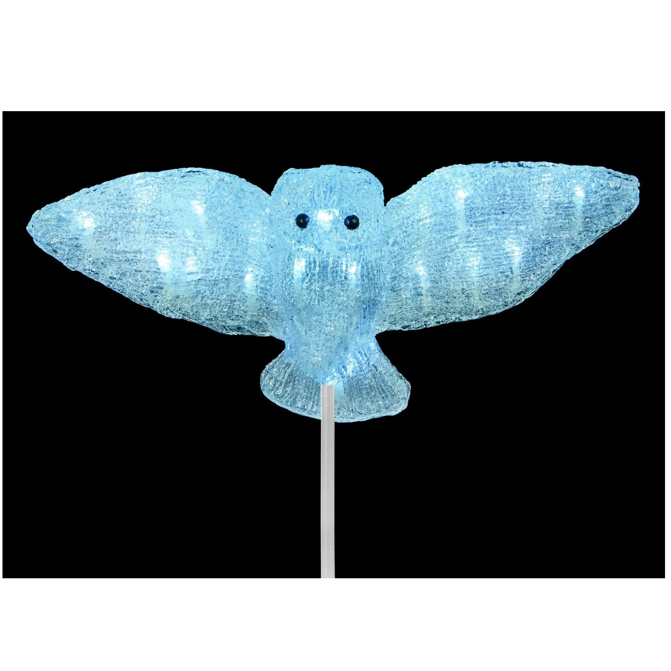 Premier Acrylic Flying Owl with Stake & 20 White LEDs