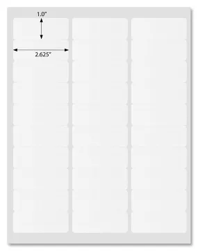 Premium White Matte Address Labels, 2.625" x 1" Rounded Corner, For Inject and Laser Printers with Downloadable Template and Printing Instructions, 20 Sheets, 600 Labels (ML26)