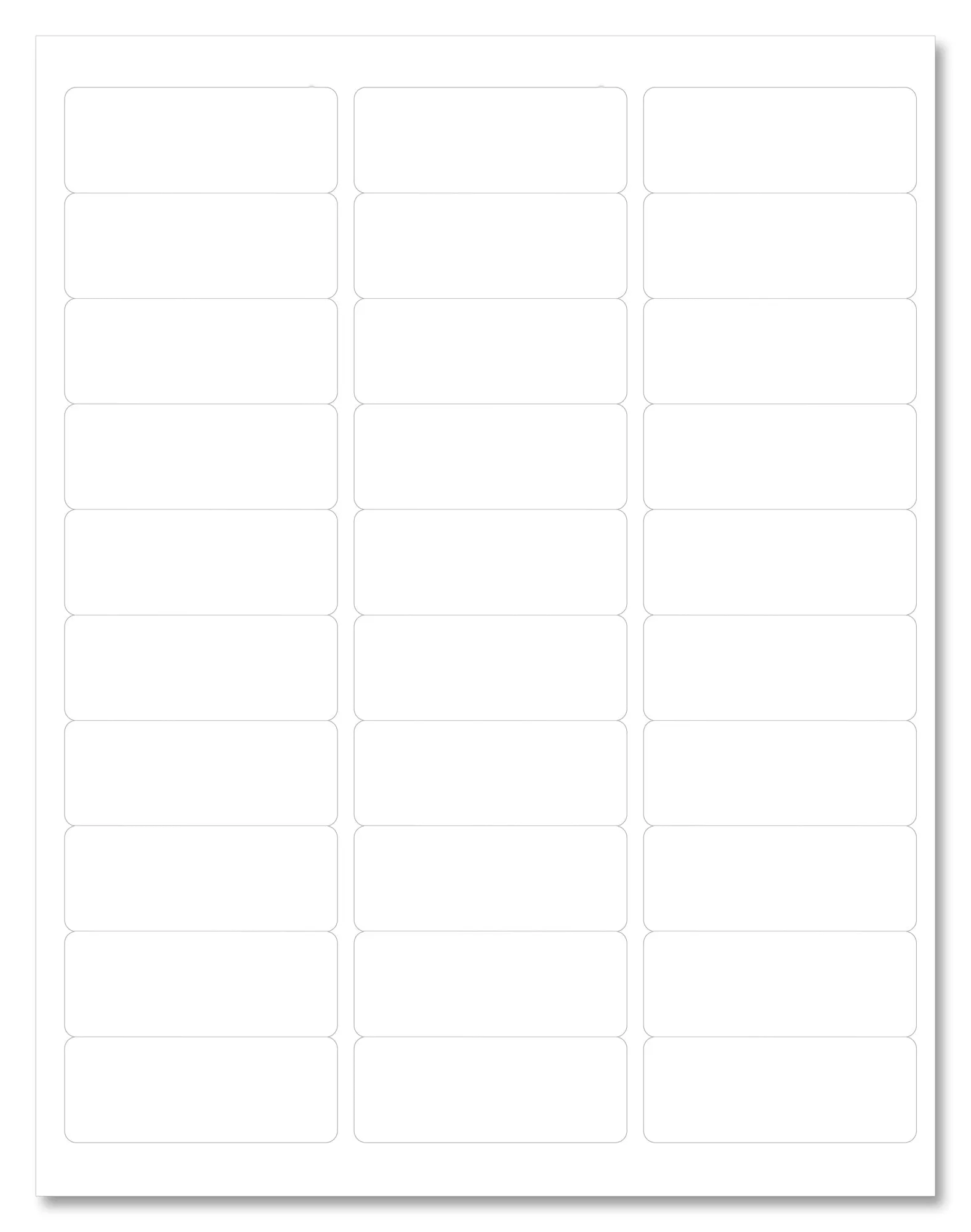 Premium White Matte Address Labels, 2.625" x 1" Rounded Corner, For Inject and Laser Printers with Downloadable Template and Printing Instructions, 20 Sheets, 600 Labels (ML26)