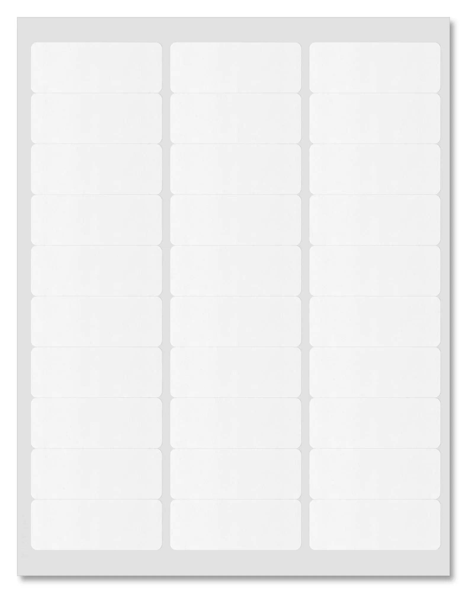 Premium White Matte Address Labels, 2.625" x 1" Rounded Corner, For Inject and Laser Printers with Downloadable Template and Printing Instructions, 20 Sheets, 600 Labels (ML26)
