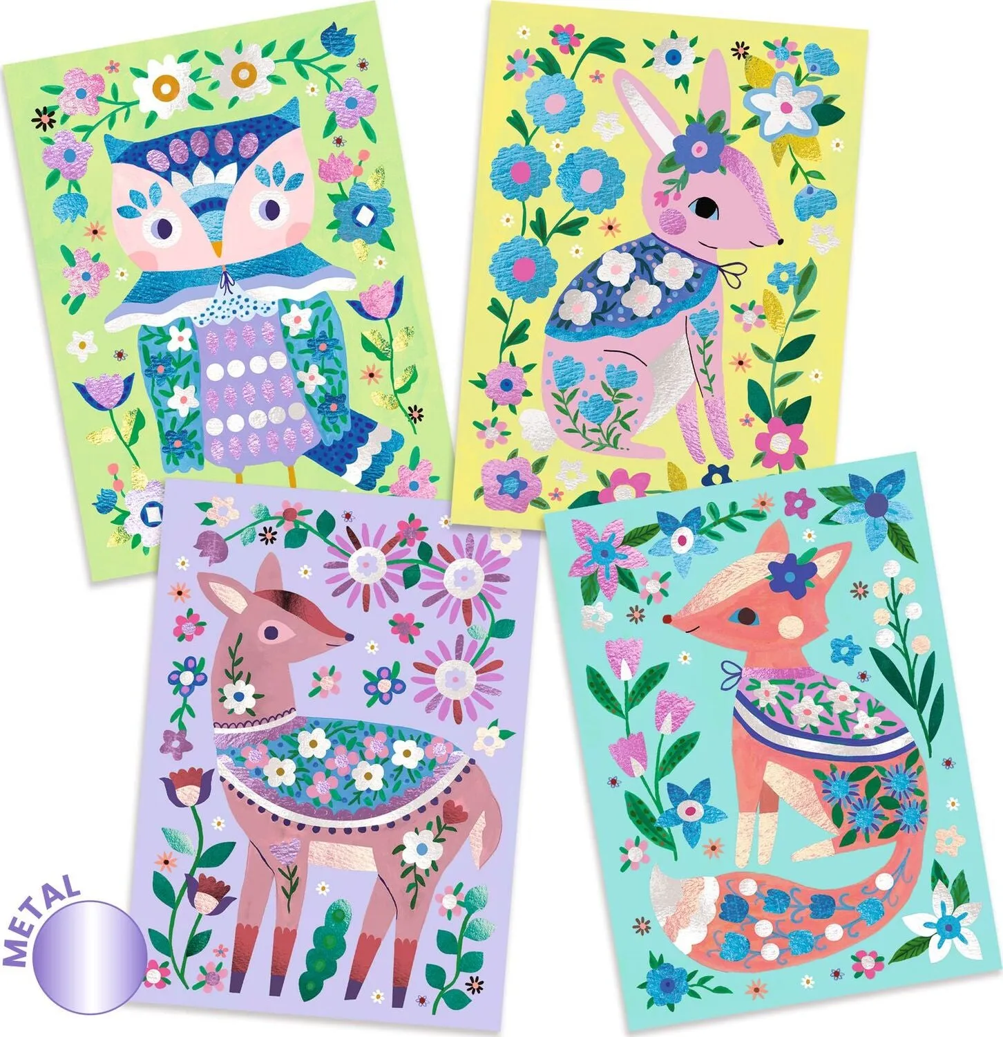 Pretty Woodland Animals Foil Pictures Kit