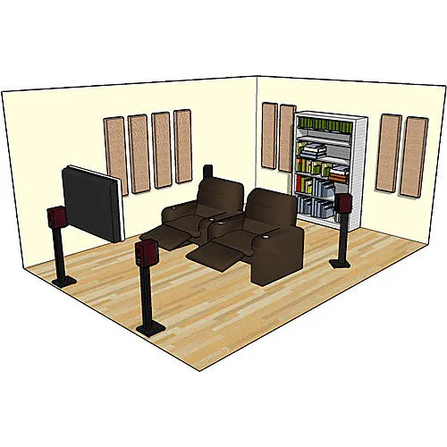 Primacoustic CONTROL COLUMN Panel 12" x 48" x 2", Beveled Edge - Black, 12 Pack