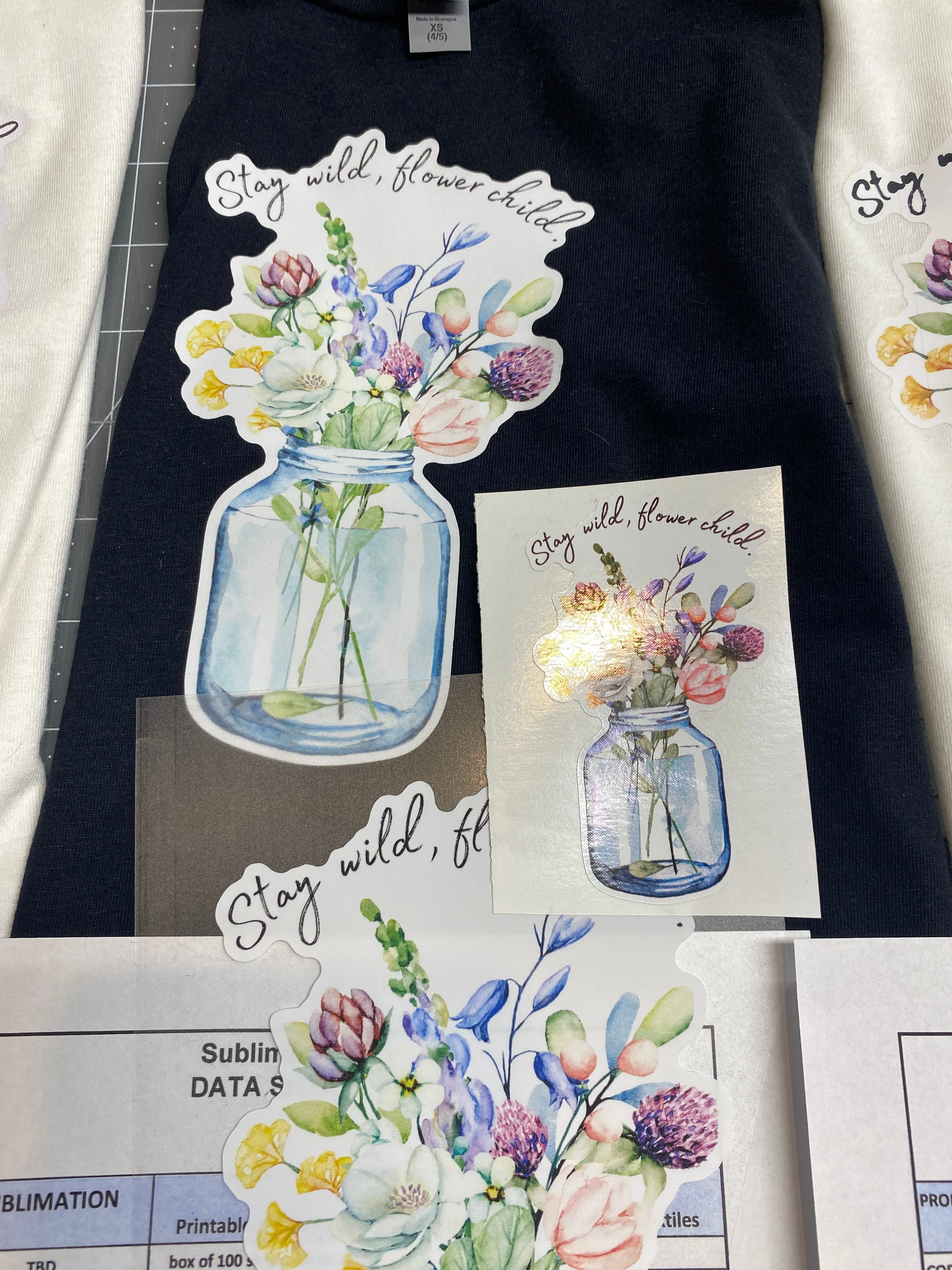 Printable Heat Transfer Vinyl (PU) for your home desktop Inkjet or Sublimation printer 5 or 10 sheet pack