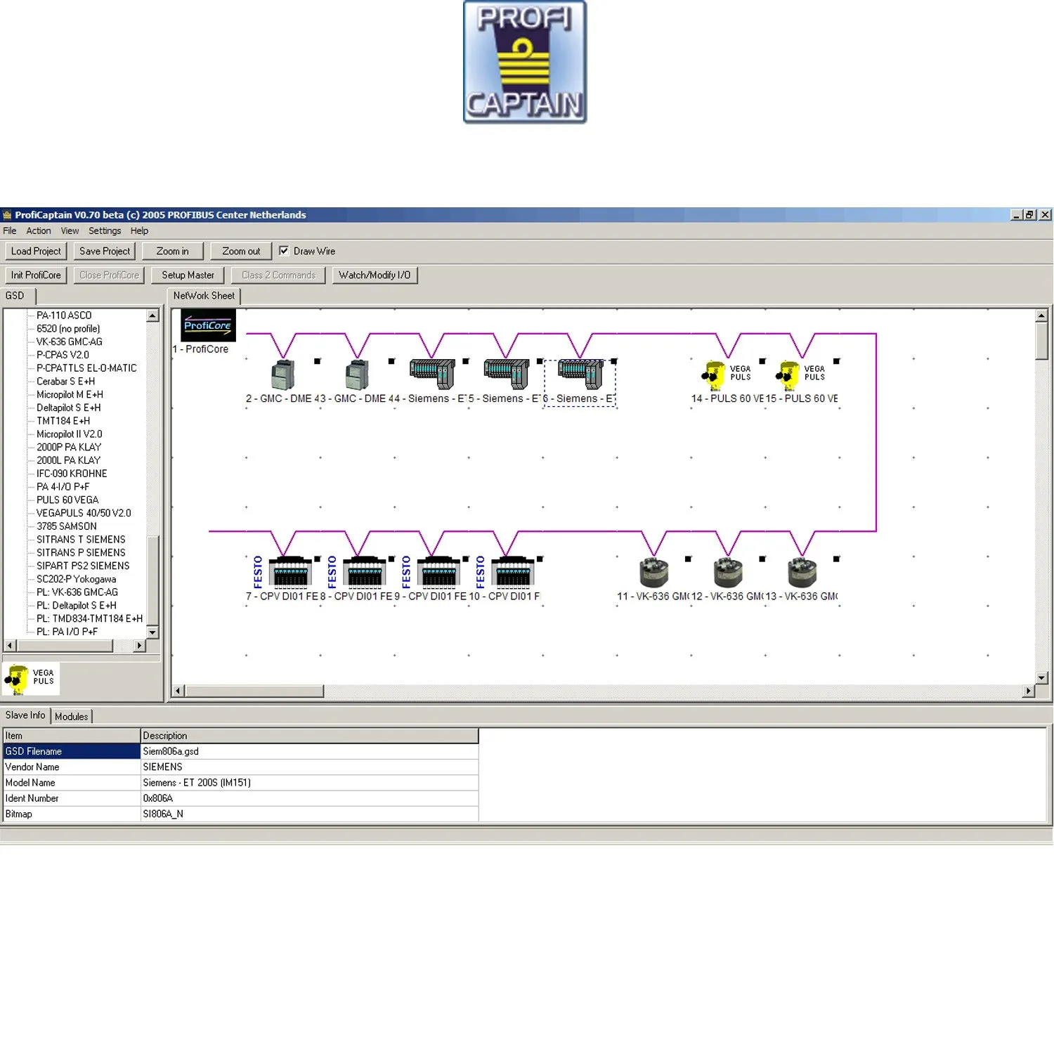 ProfiCaptain - ProfiBus Master Software