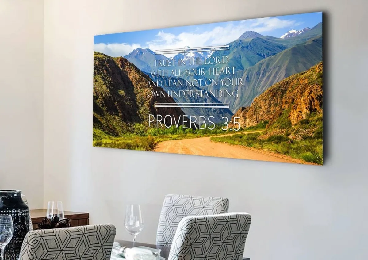Proverbs 35 #3 Niv Trust In The Lord Bible Verse Wall Art Canvas - Christian Canvas Wall Art