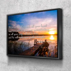 Proverbs 35-6 #15 Niv Trust In The Lord Bible Verse Canvas Wall Art - Christian Canvas Wall Art