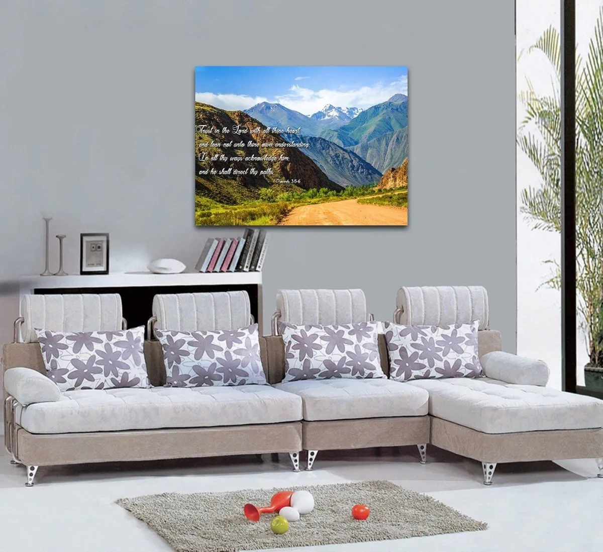 Proverbs 35-6 #21 'Trust In The Lord With All Thine Heart' Christian Scripture Wall Art Canvas - Christian Canvas Wall Art