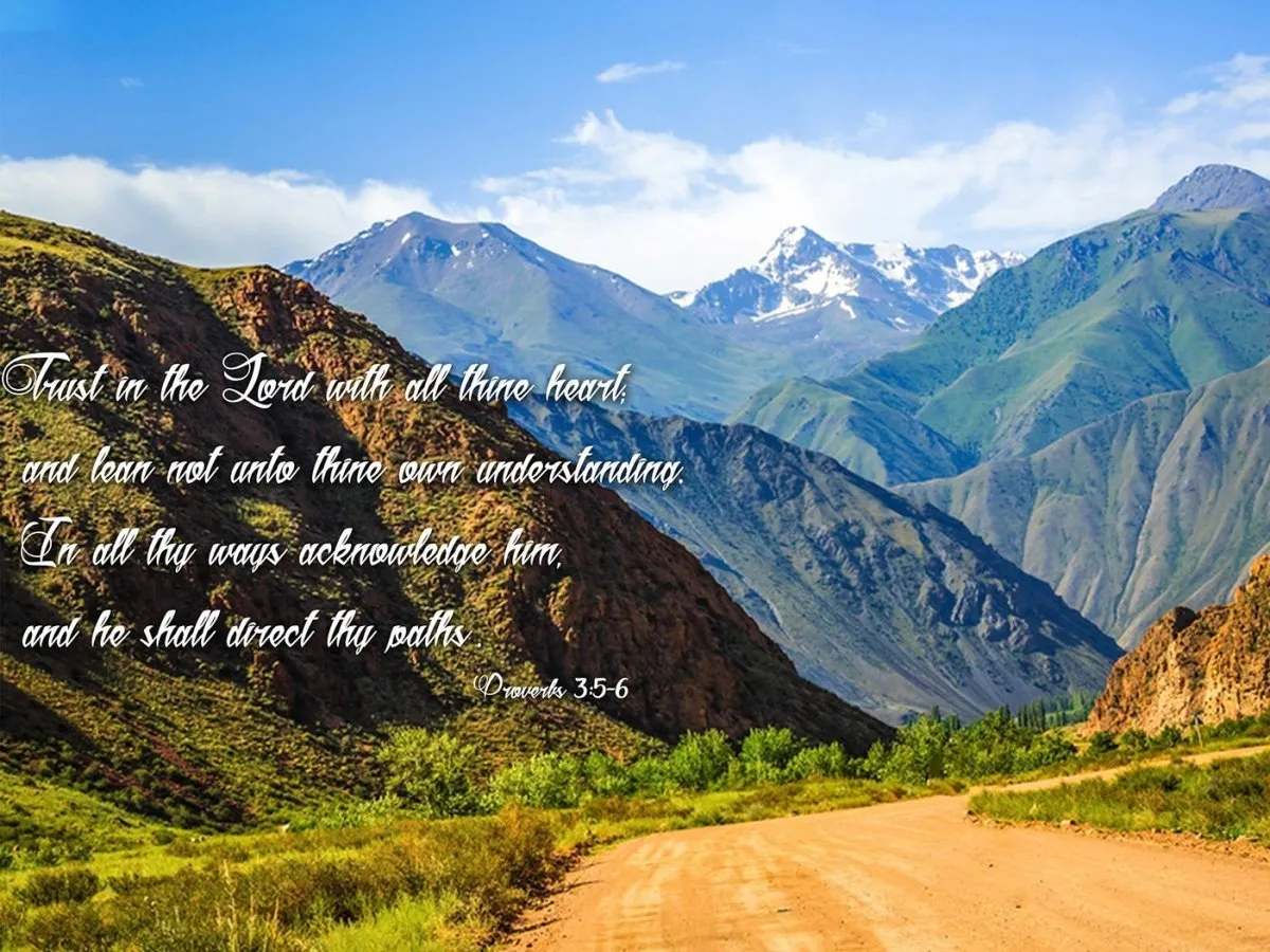Proverbs 35-6 #21 'Trust In The Lord With All Thine Heart' Christian Scripture Wall Art Canvas - Christian Canvas Wall Art
