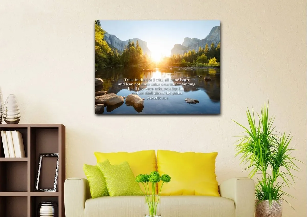 Proverbs 35-6 Kjv Scripture Bible Verse Wall Art Canvas - Christian Canvas Wall Art