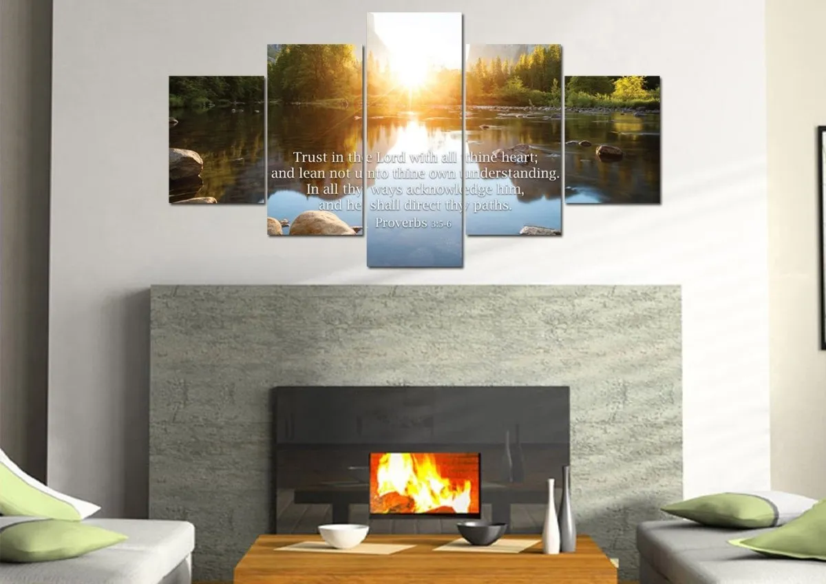 Proverbs 35-6 Kjv Scripture Bible Verse Wall Art Canvas - Christian Canvas Wall Art