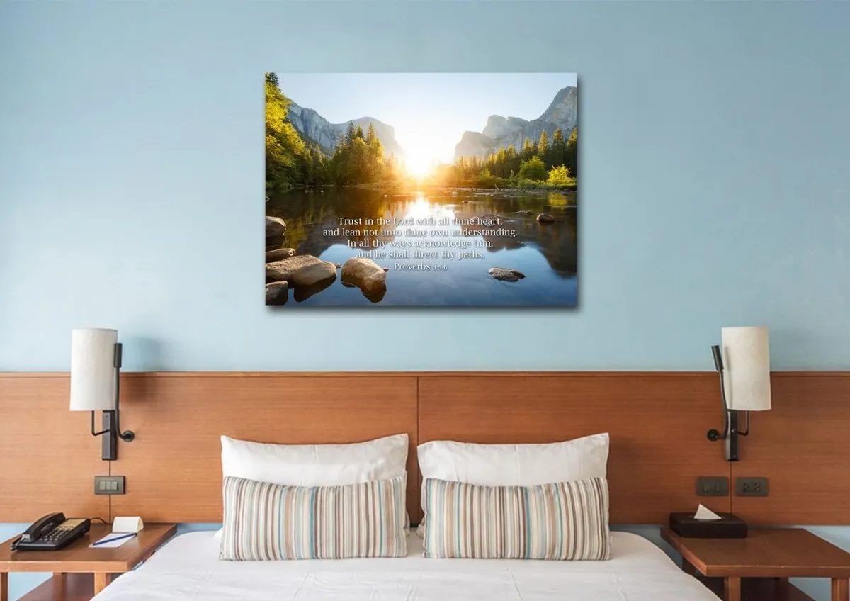 Proverbs 35-6 Kjv Scripture Bible Verse Wall Art Canvas - Christian Canvas Wall Art