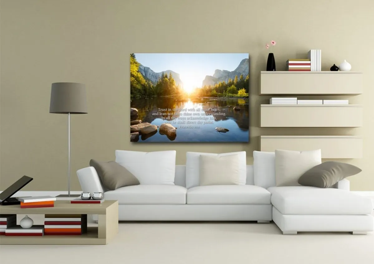 Proverbs 35-6 Kjv Scripture Bible Verse Wall Art Canvas - Christian Canvas Wall Art