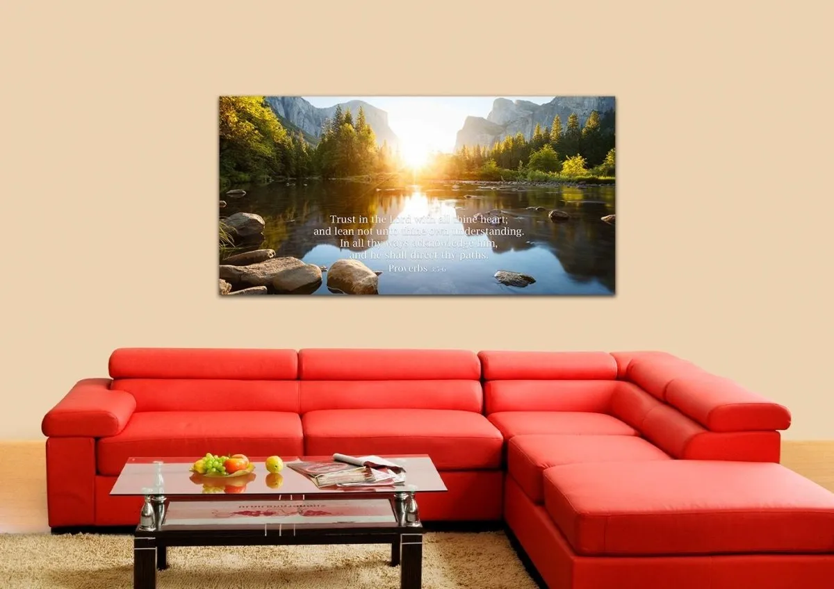 Proverbs 35-6 Kjv Scripture Bible Verse Wall Art Canvas - Christian Canvas Wall Art