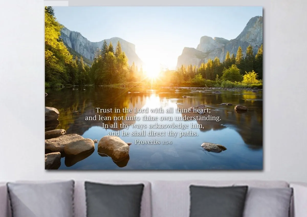 Proverbs 35-6 Kjv Scripture Bible Verse Wall Art Canvas - Christian Canvas Wall Art