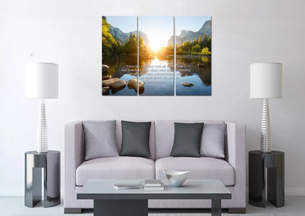 Proverbs 35-6 Kjv Scripture Bible Verse Wall Art Canvas - Christian Canvas Wall Art