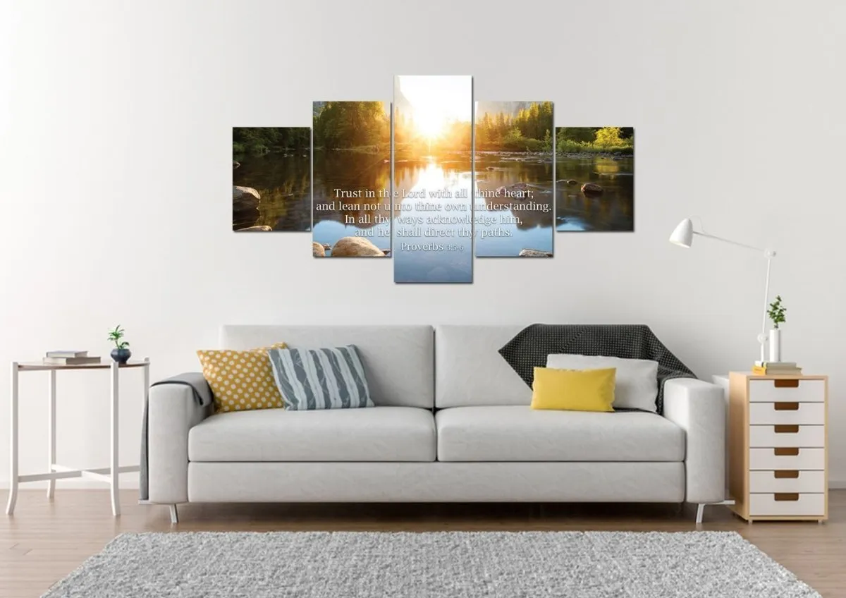 Proverbs 35-6 Kjv Scripture Bible Verse Wall Art Canvas - Christian Canvas Wall Art