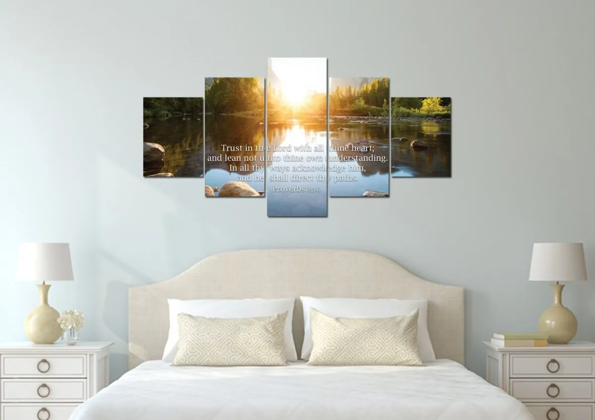 Proverbs 35-6 Kjv Scripture Bible Verse Wall Art Canvas - Christian Canvas Wall Art