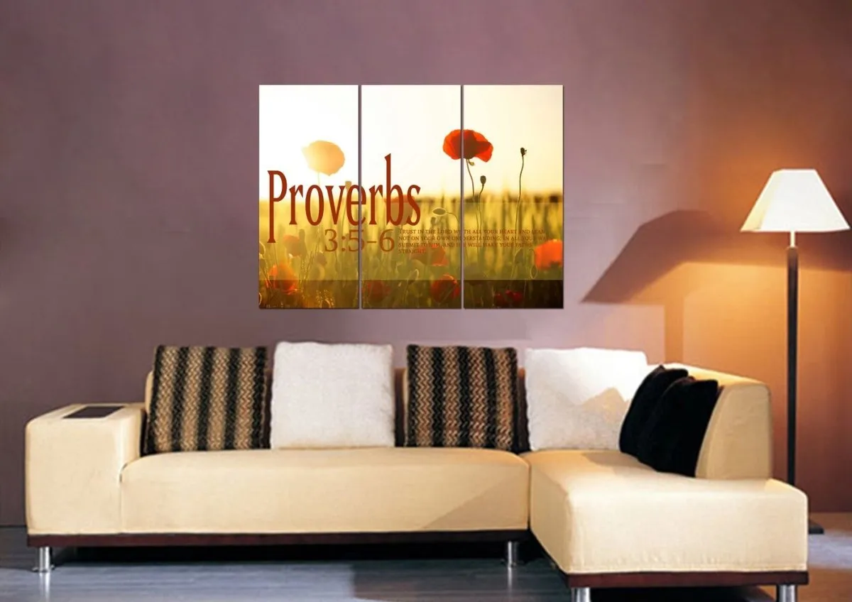 Proverbs 35-6 Niv #53 Bible Verse Canvas Wall Art - Christian Canvas Wall Art