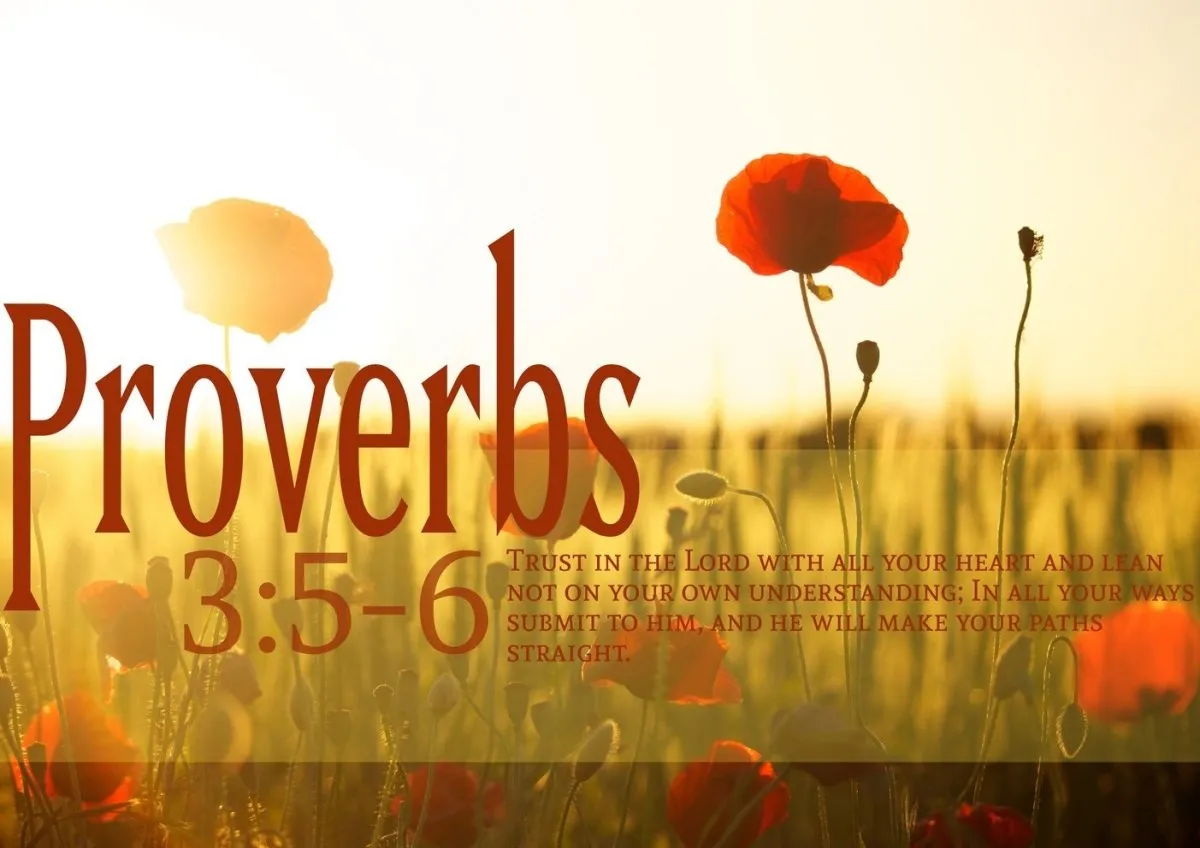 Proverbs 35-6 Niv #53 Bible Verse Canvas Wall Art - Christian Canvas Wall Art