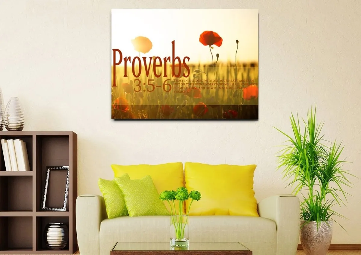Proverbs 35-6 Niv #53 Bible Verse Canvas Wall Art - Christian Canvas Wall Art