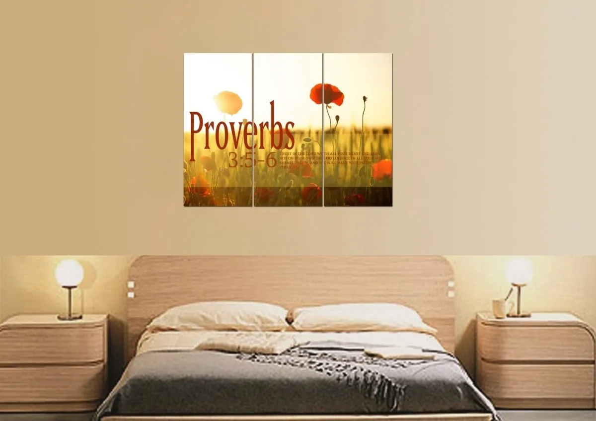 Proverbs 35-6 Niv #53 Bible Verse Canvas Wall Art - Christian Canvas Wall Art
