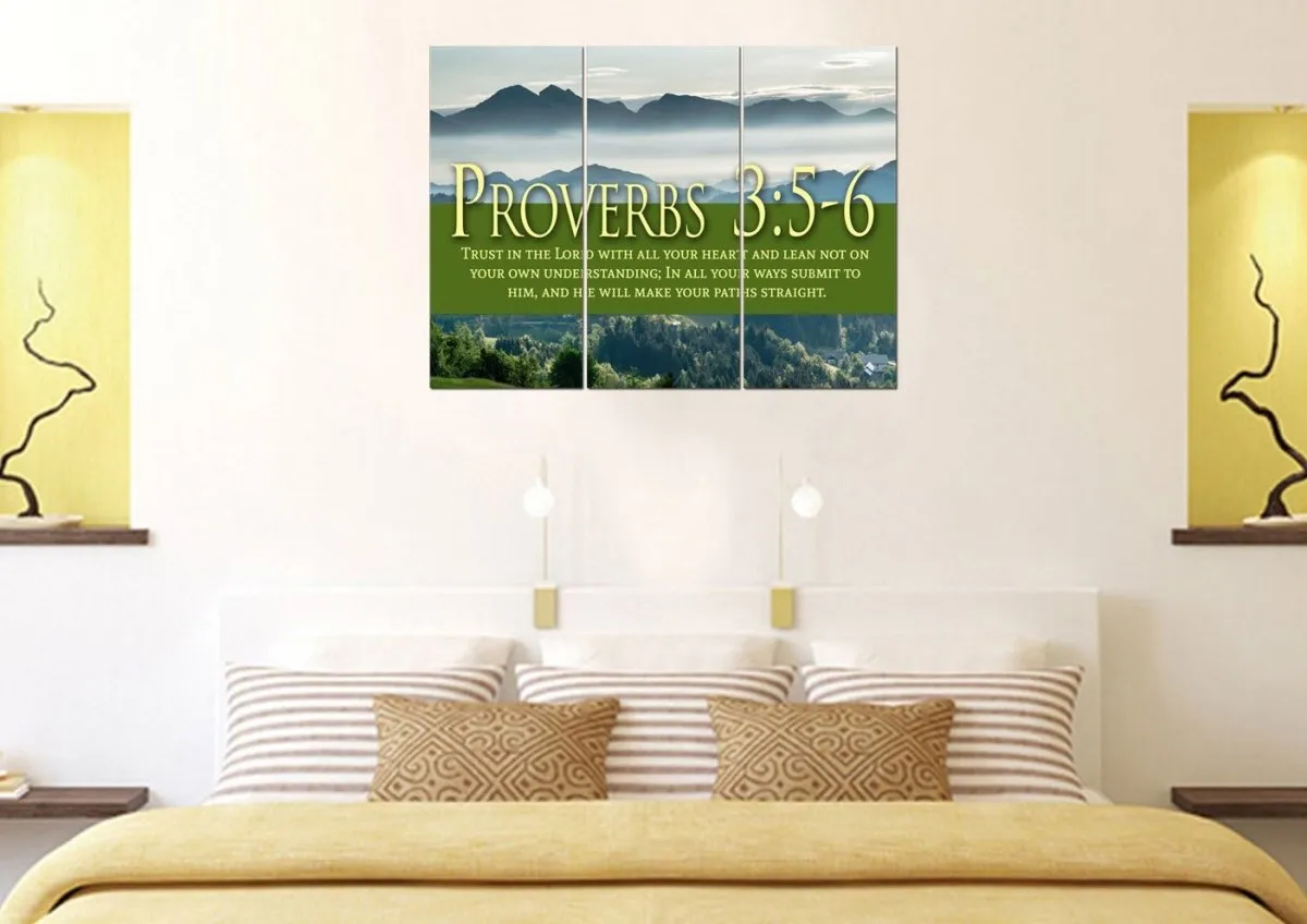 Proverbs 35-6 Niv #54 Bible Verse Canvas Wall Art - Christian Canvas Wall Art
