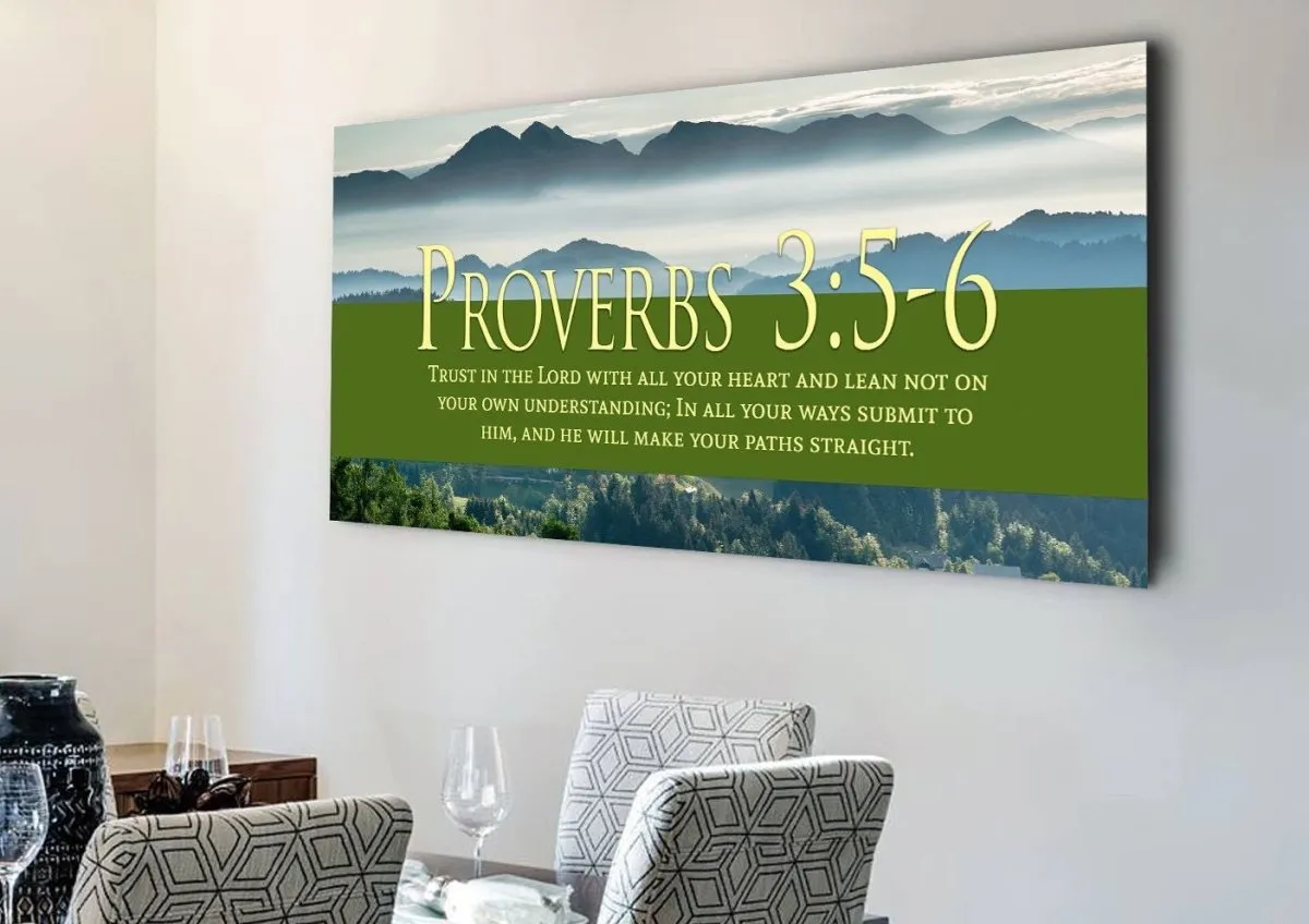 Proverbs 35-6 Niv #54 Bible Verse Canvas Wall Art - Christian Canvas Wall Art