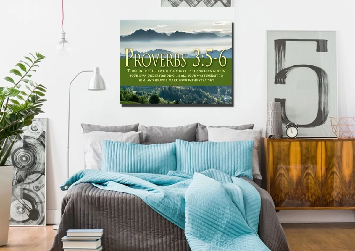 Proverbs 35-6 Niv #54 Bible Verse Canvas Wall Art - Christian Canvas Wall Art