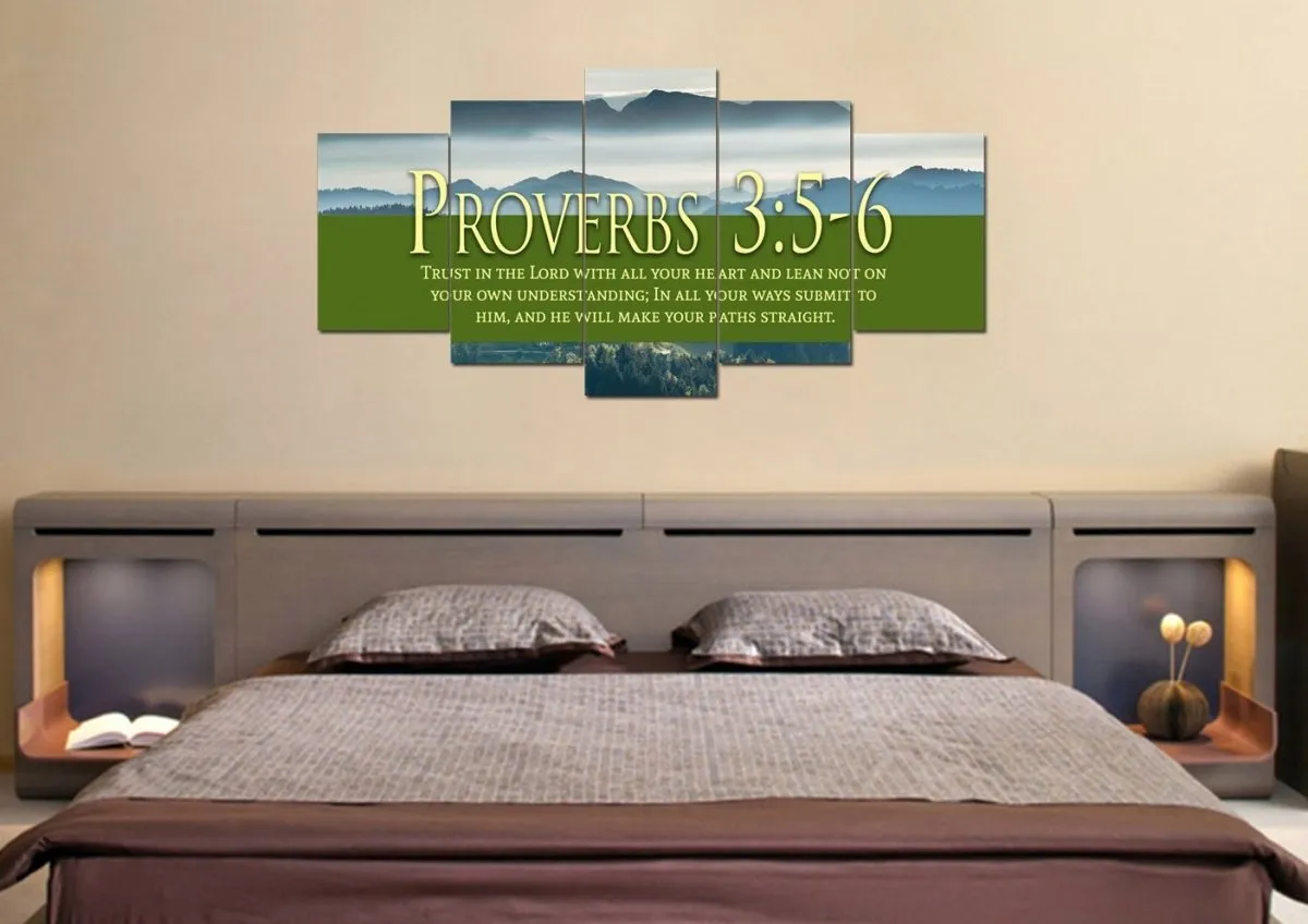 Proverbs 35-6 Niv #54 Bible Verse Canvas Wall Art - Christian Canvas Wall Art