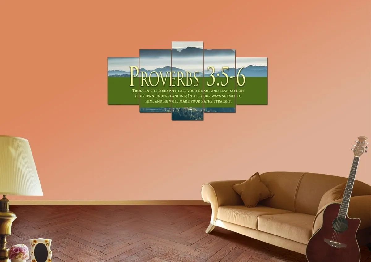 Proverbs 35-6 Niv #54 Bible Verse Canvas Wall Art - Christian Canvas Wall Art