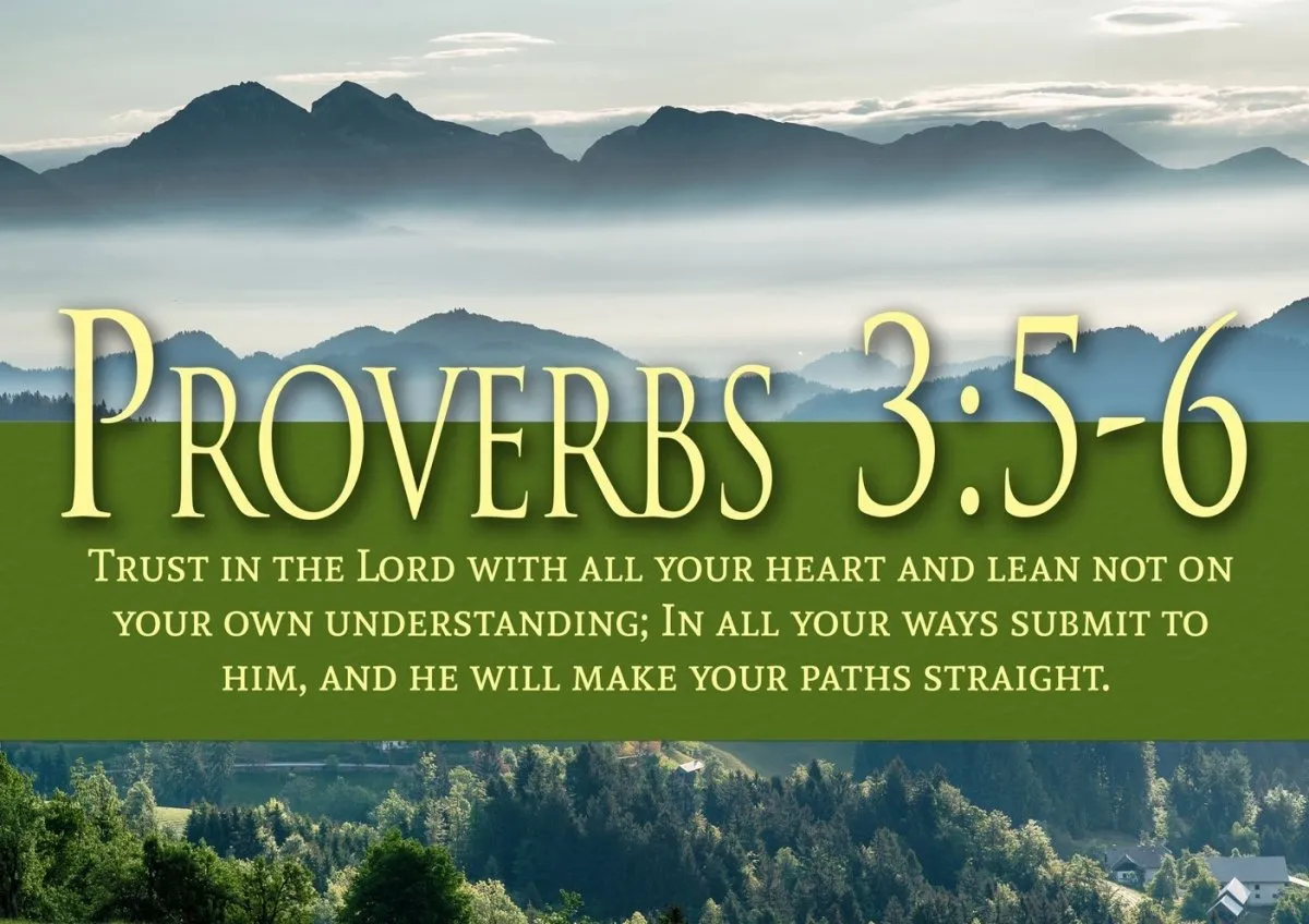 Proverbs 35-6 Niv #54 Bible Verse Canvas Wall Art - Christian Canvas Wall Art