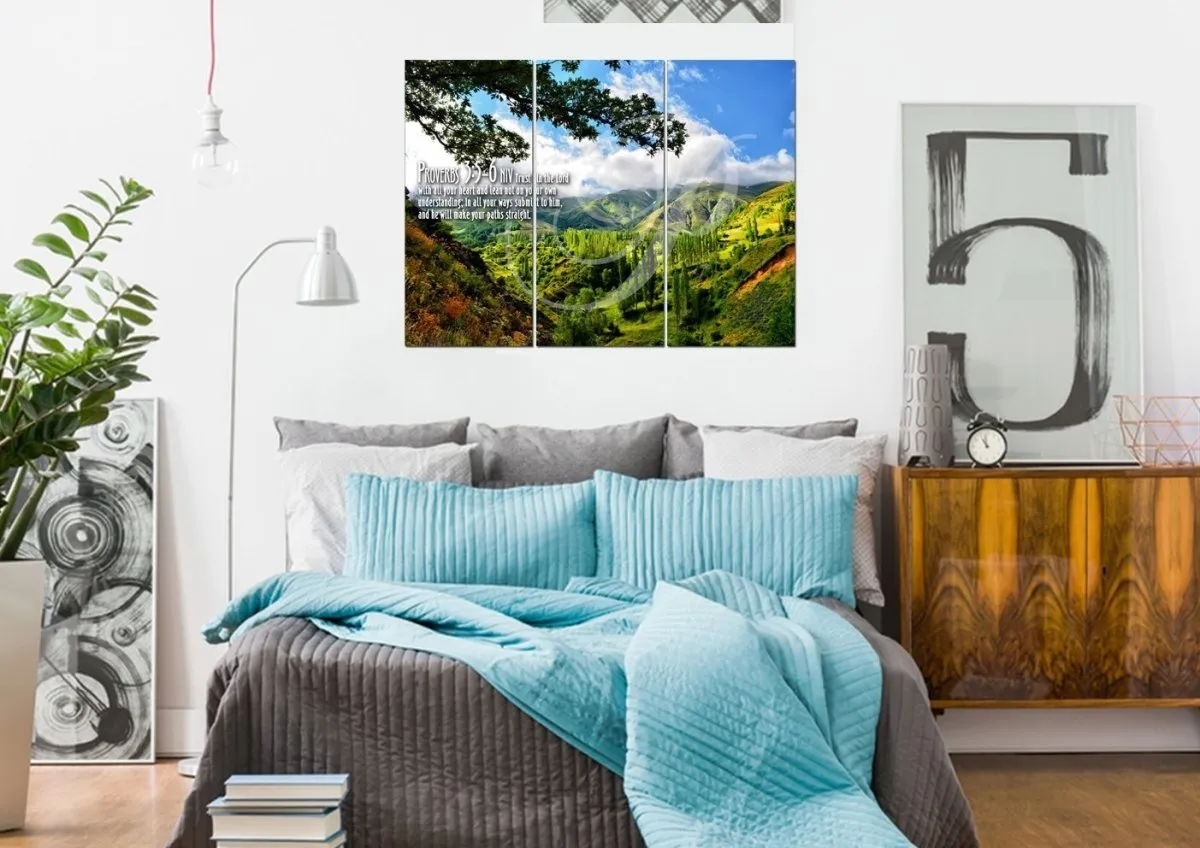 Proverbs 35-6 Niv #56 Bible Verse Canvas Wall Art - Christian Canvas Wall Art