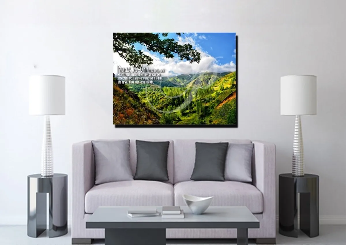 Proverbs 35-6 Niv #56 Bible Verse Canvas Wall Art - Christian Canvas Wall Art