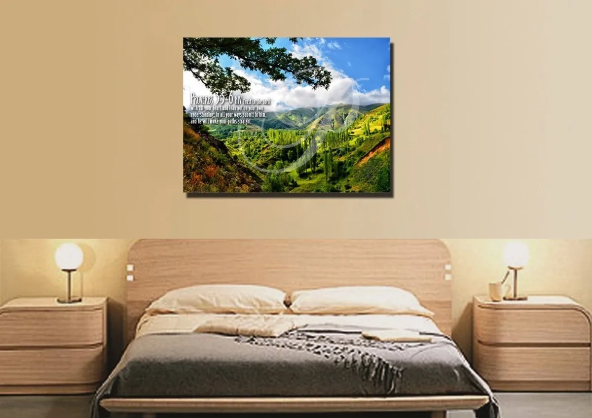 Proverbs 35-6 Niv #56 Bible Verse Canvas Wall Art - Christian Canvas Wall Art