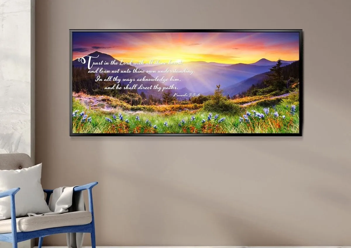 Proverbs 35-6 Niv Trust In The Lord Christian Scripture Wall Art Canvas