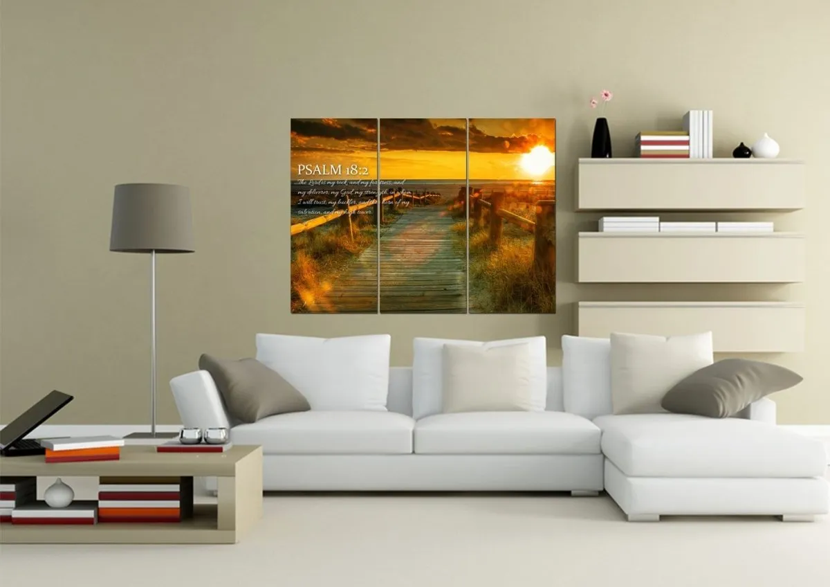 Psalm 182 The Lord Is My Rock Canvas Wall Art Print - Christian Canvas Wall Art